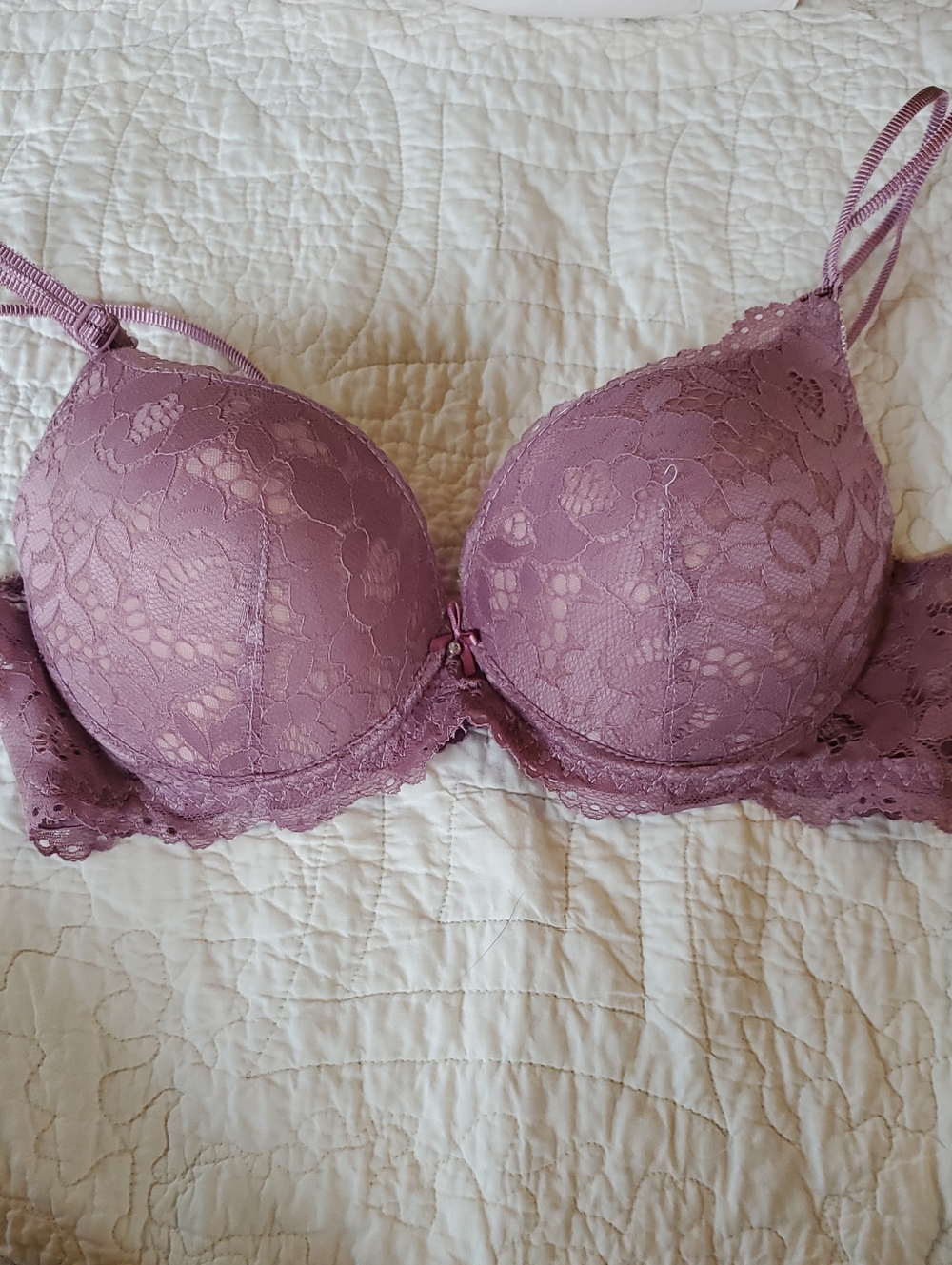 Lace Bra in Dusty Mauve